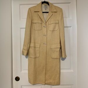 Talbots butter yellow coat